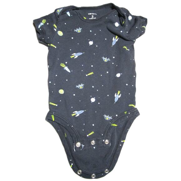 Multibrand Baby Bodysuit Bundle 6 One-Pieces Size 0-3M Cotton Poly Batman Space - Picture 3 of 7
